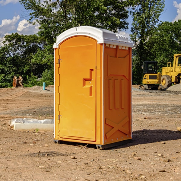 how often are the portable restrooms cleaned and serviced during a rental period in Dixmont ME